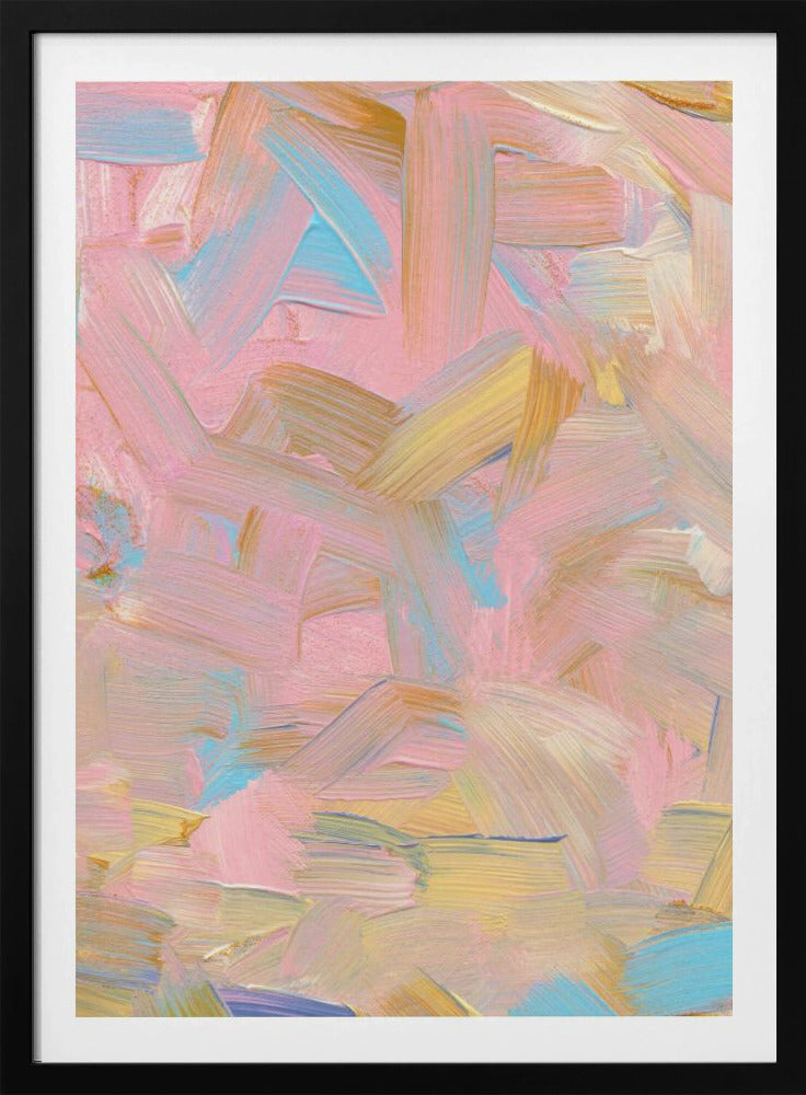 Vibrant Brushstrokes in Pastel Hues | Poster