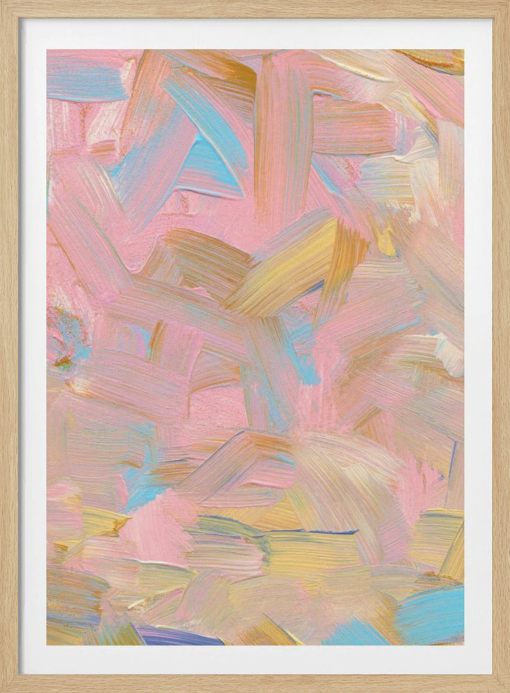 Vibrant Brushstrokes in Pastel Hues | Poster