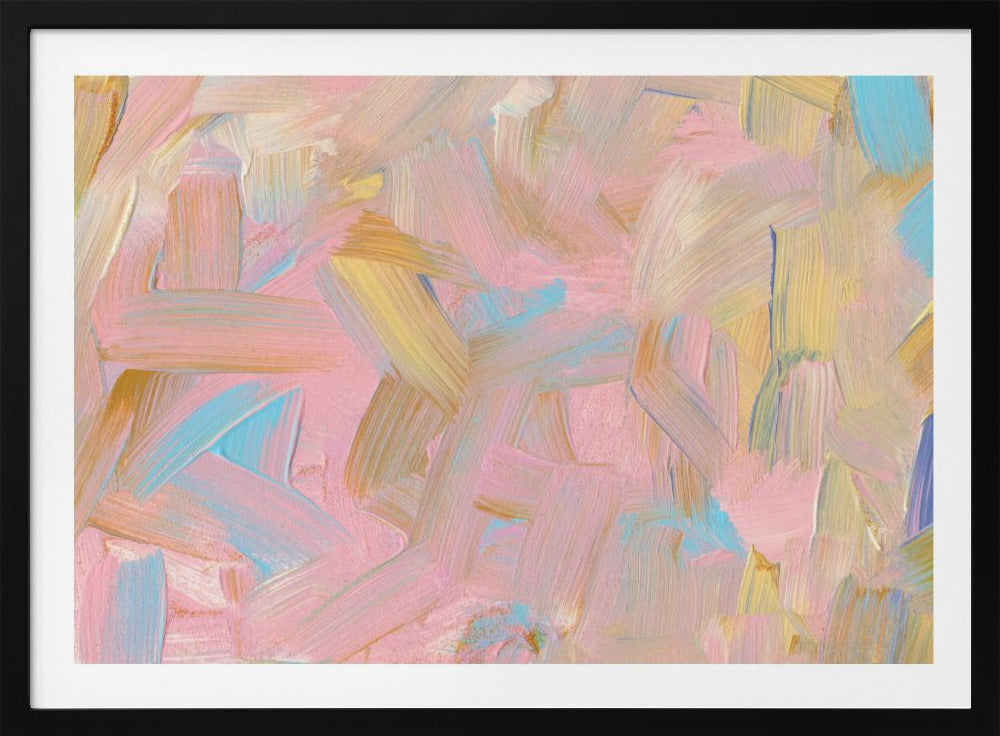 Vibrant Brushstrokes in Pastel Hues | Poster
