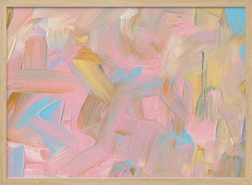 Vibrant Brushstrokes in Pastel Hues | Poster