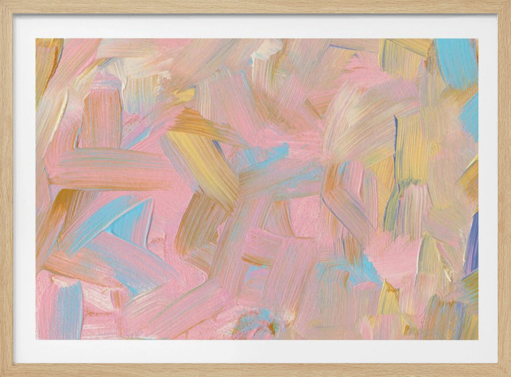 Vibrant Brushstrokes in Pastel Hues | Poster