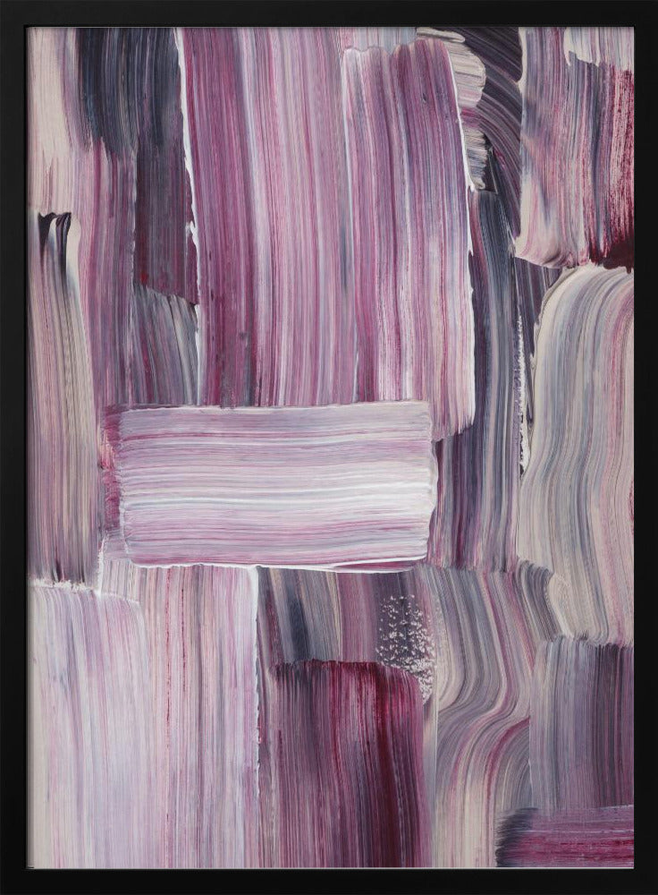 Bold Brushstrokes in Shades of Violet and Pink | Poster