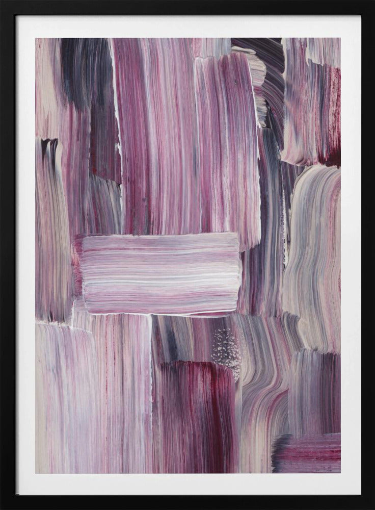 Bold Brushstrokes in Shades of Violet and Pink | Poster
