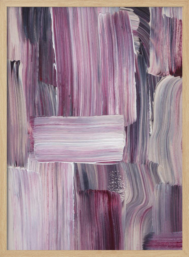 Bold Brushstrokes in Shades of Violet and Pink | Poster
