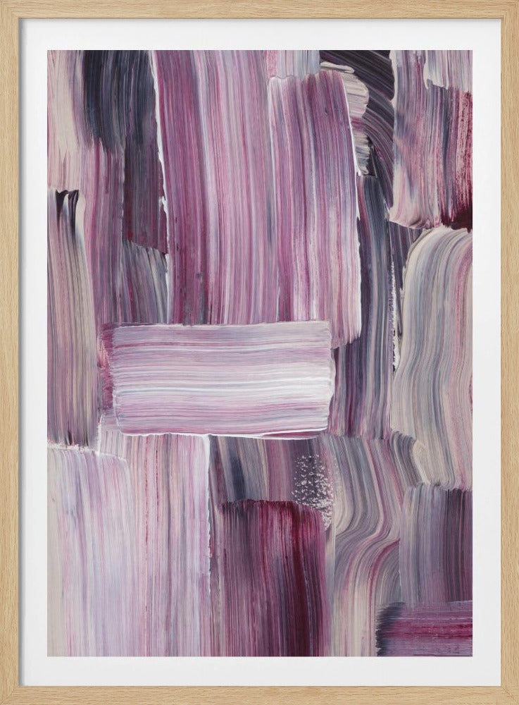 Bold Brushstrokes in Shades of Violet and Pink | Poster