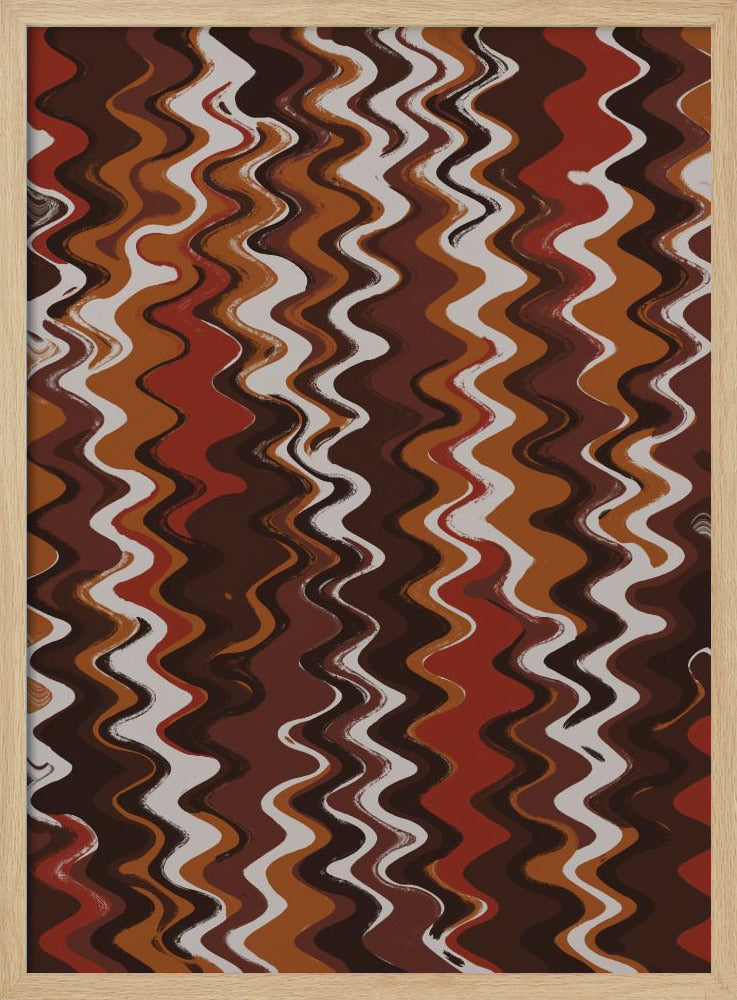 Crimson Wavescape | Poster