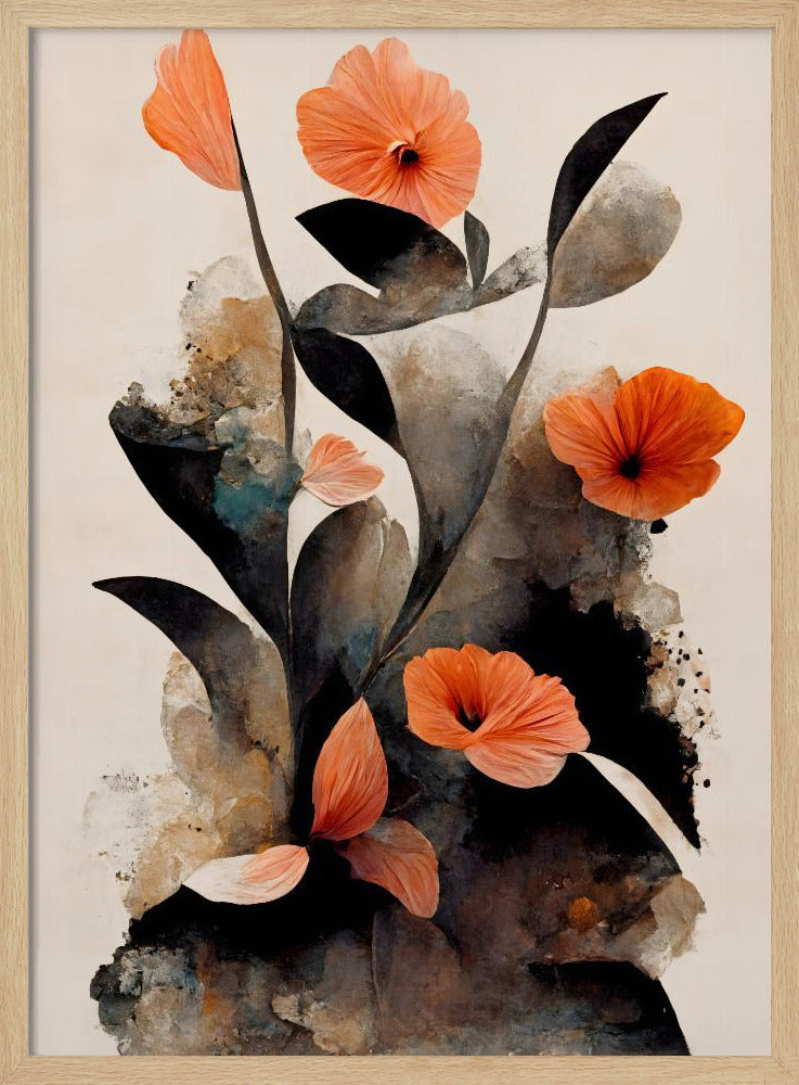 Coral Flowers | Poster