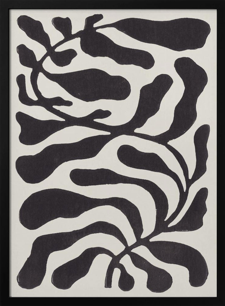 One Hundred-Leaved Plant #21 / Lino Print | Poster