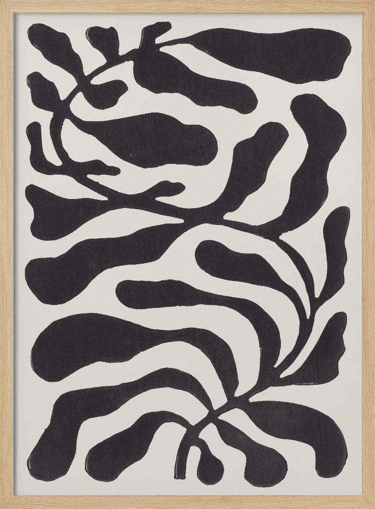 One Hundred-Leaved Plant #21 / Lino Print | Poster