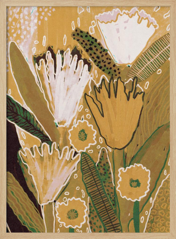 Magic Wildflowers / Yellow & Green | Poster