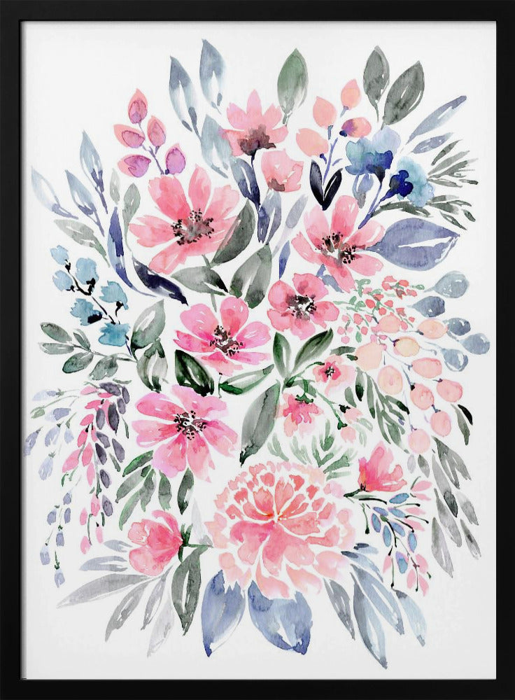 Clara watercolor bouquet | Poster