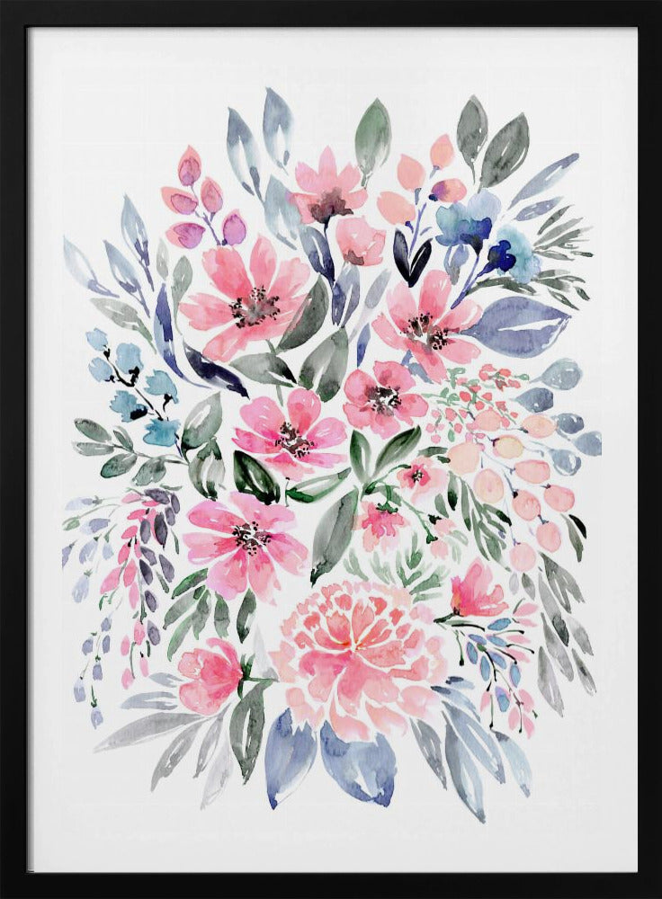 Clara watercolor bouquet | Poster