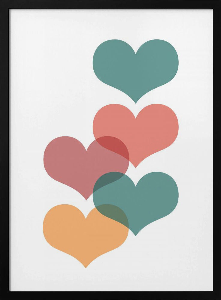 Mid century hearts | Poster
