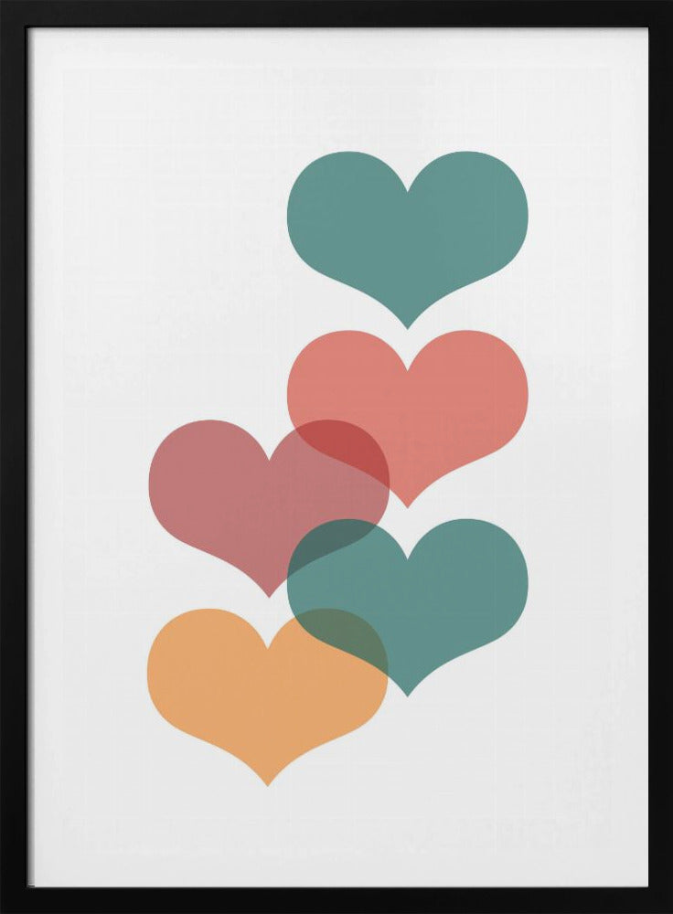 Mid century hearts | Poster