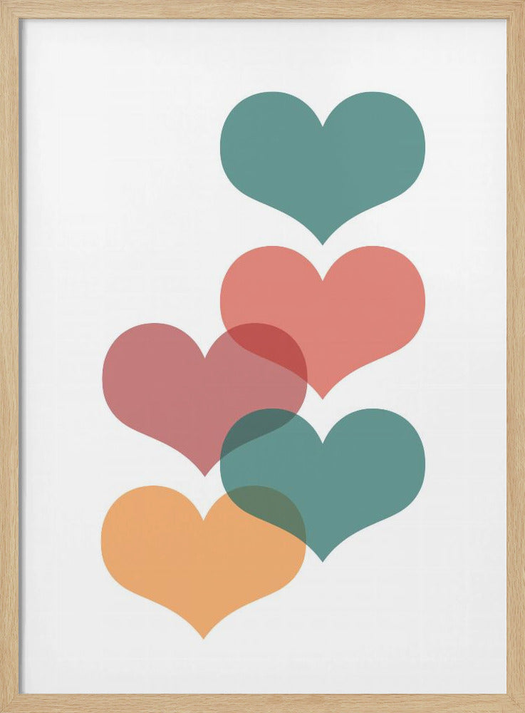Mid century hearts | Poster
