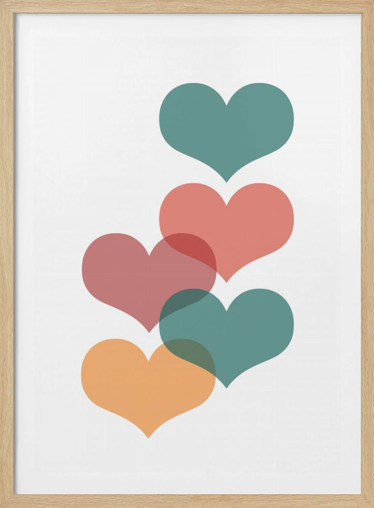 Mid century hearts | Poster