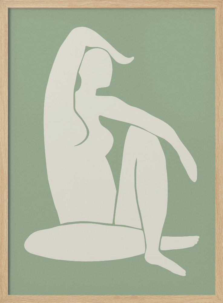 Figure Matisse Style Green | Poster