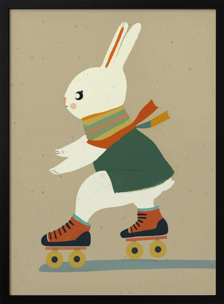 Skating Bunny Bliss | Poster