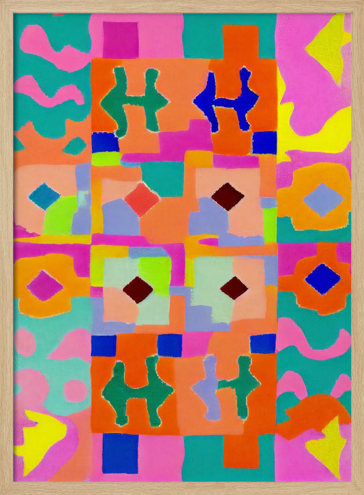 Vivid Geometric Tapestry | Poster