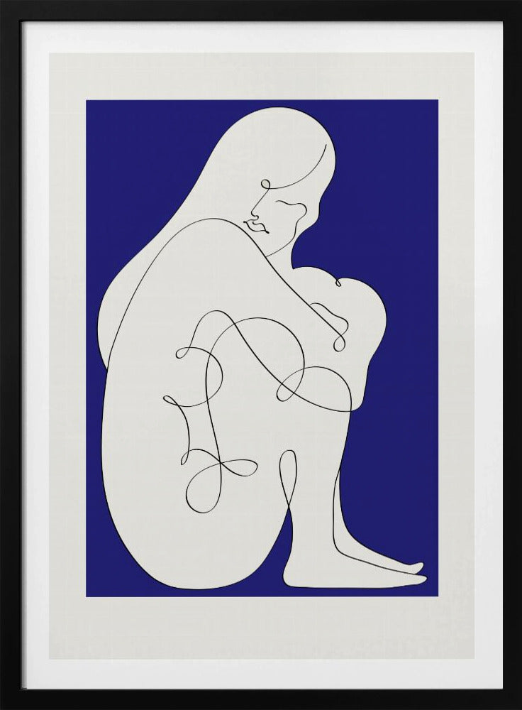 Sitting Woman Blue | Poster
