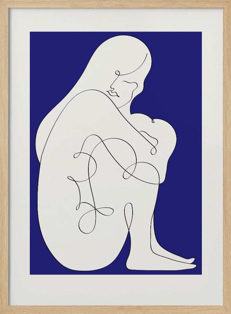 Sitting Woman Blue | Poster