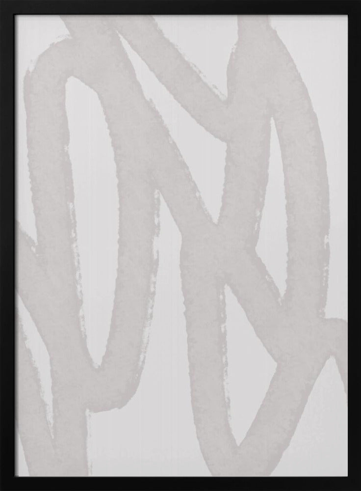 Flowing Lines In A Soft Grey Color Palette | Poster