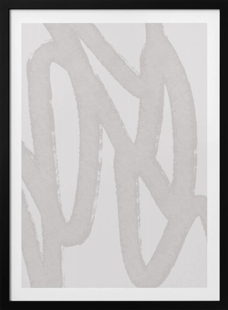 Flowing Lines In A Soft Grey Color Palette | Poster
