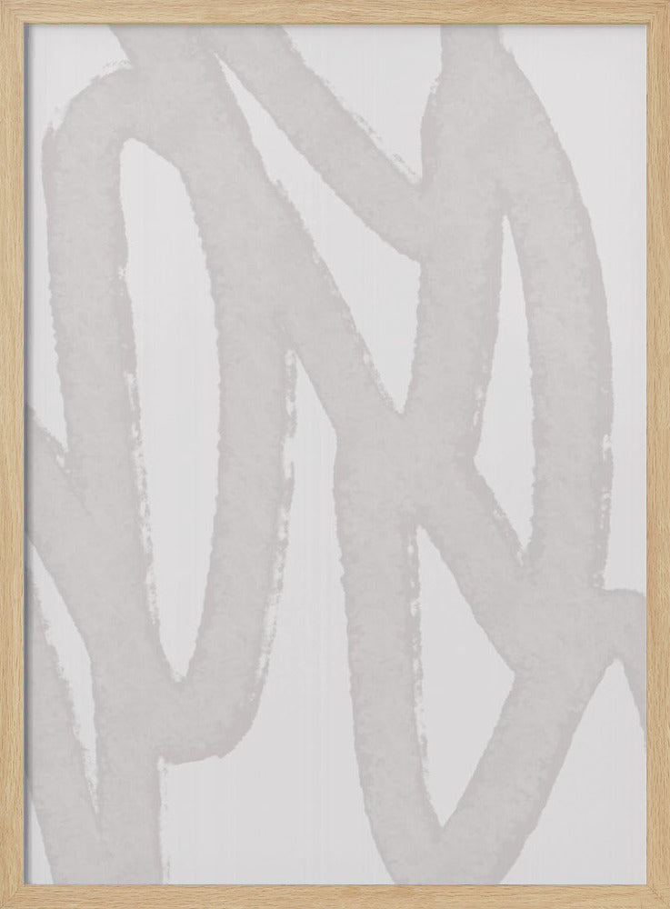 Flowing Lines In A Soft Grey Color Palette | Poster