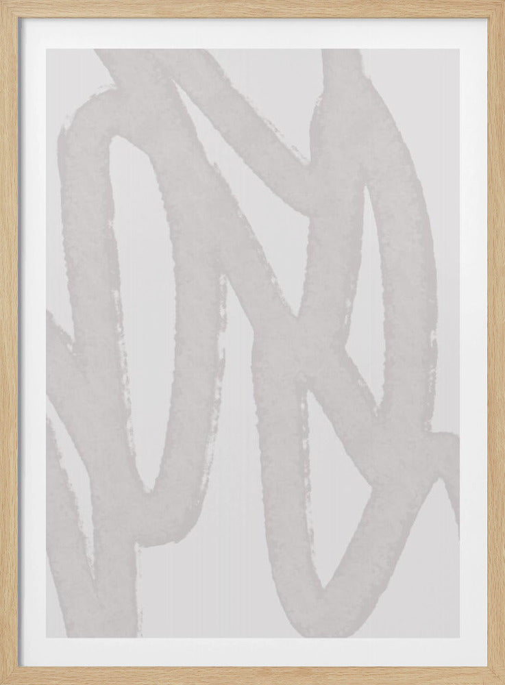 Flowing Lines In A Soft Grey Color Palette | Poster