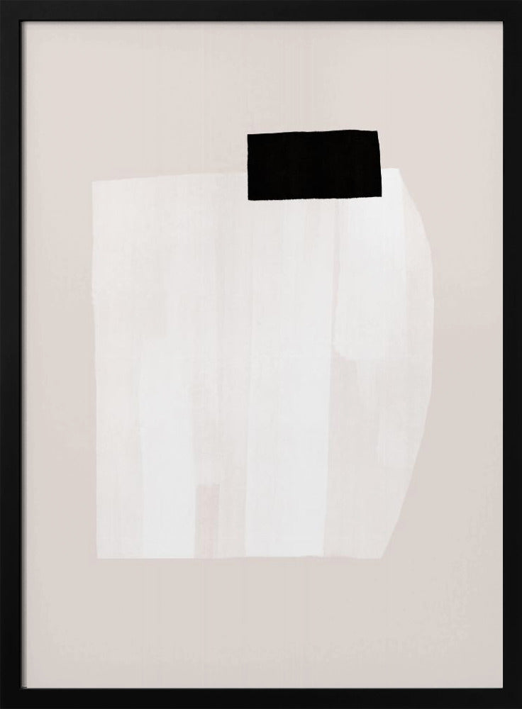 Silent Structure With Black on White Texture | Poster