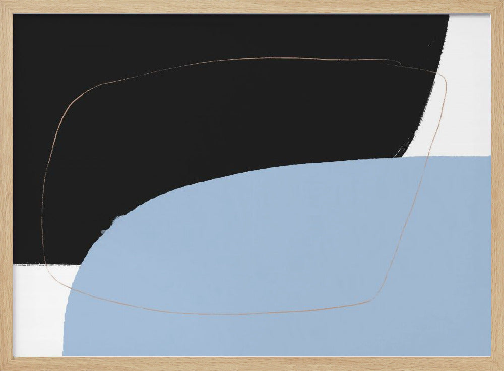 Interwoven Contrast Black Bold Meets Blue Soft | Poster