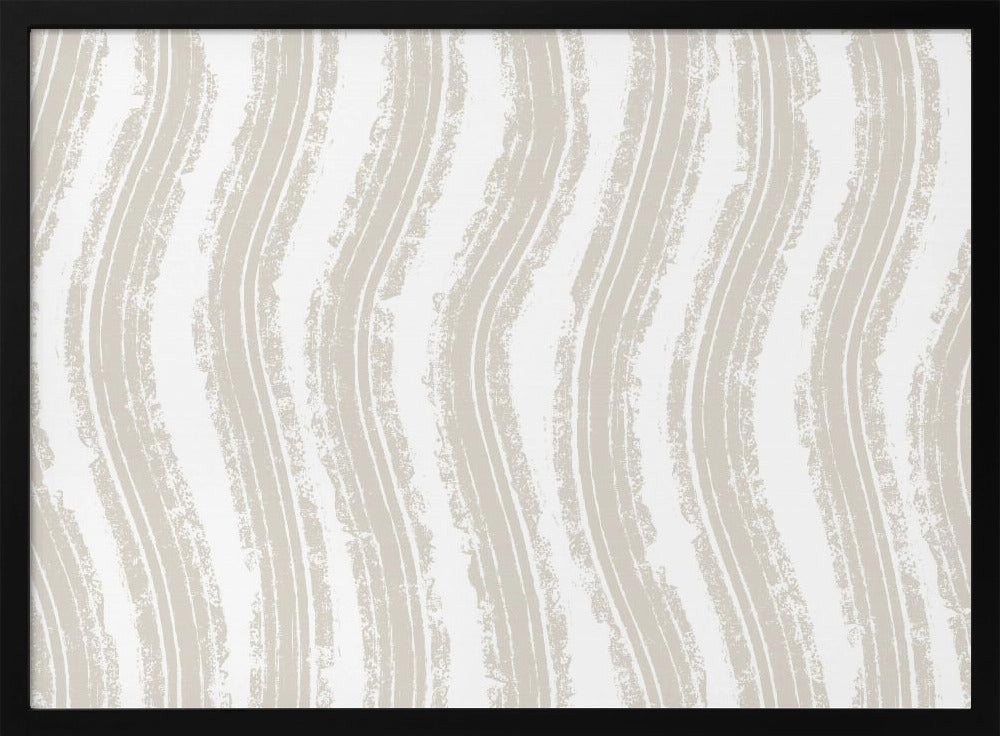 Textured Beige Lines With Rhythmic Pattern | Poster