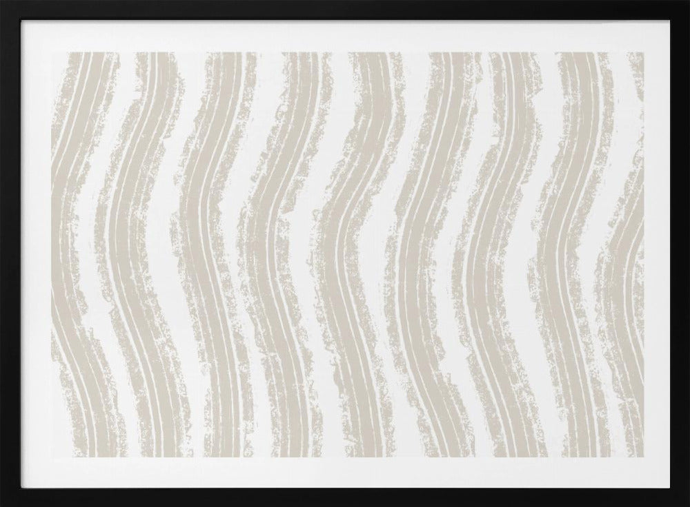 Textured Beige Lines With Rhythmic Pattern | Poster