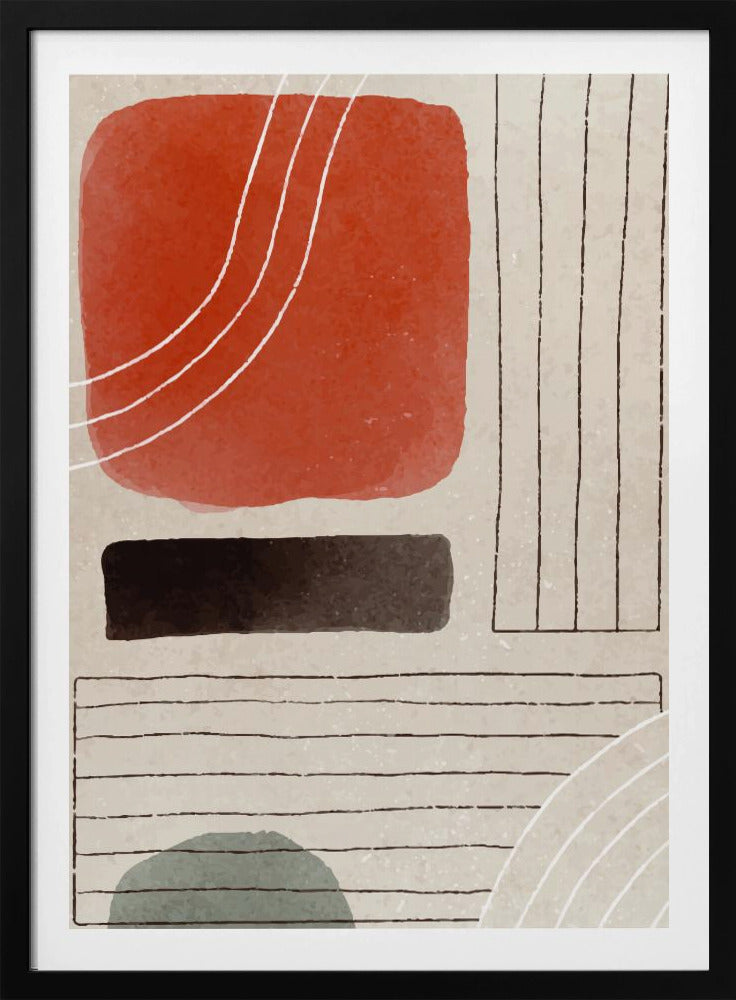 Orange Minimal Shapes #1 | Poster