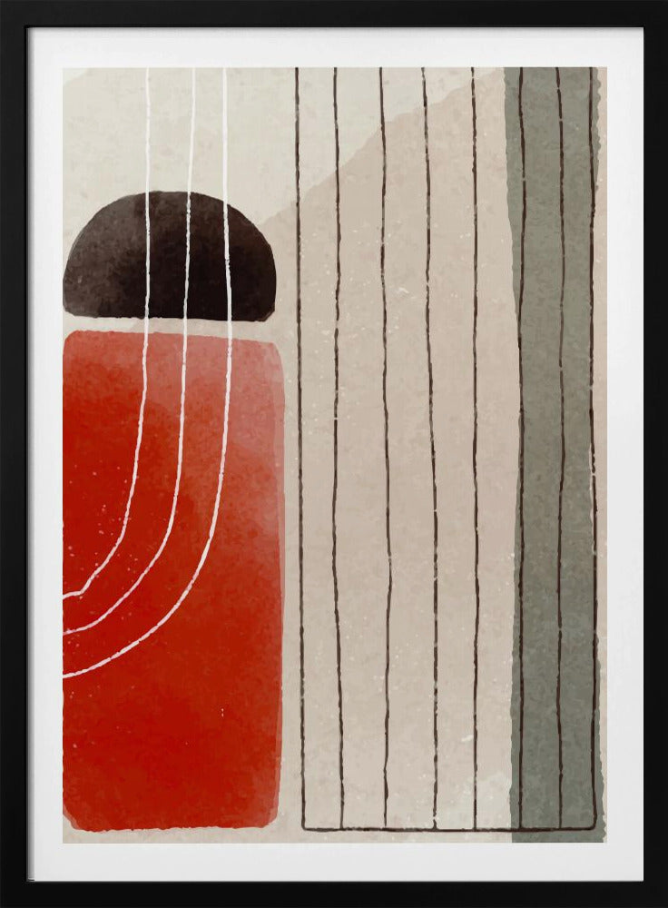 Orange Minimal Shapes #3 | Poster
