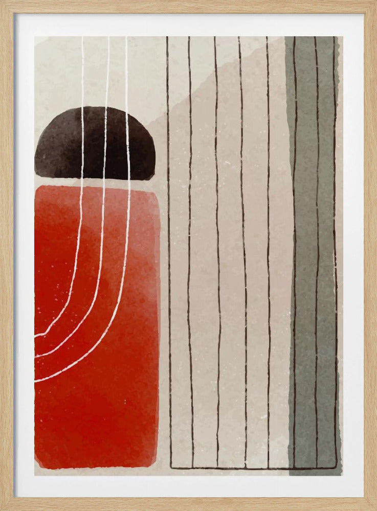 Orange Minimal Shapes #3 | Poster