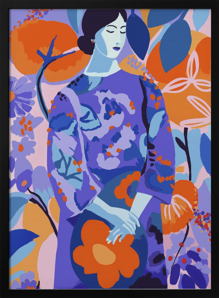 Woman In Flower Garden | Poster