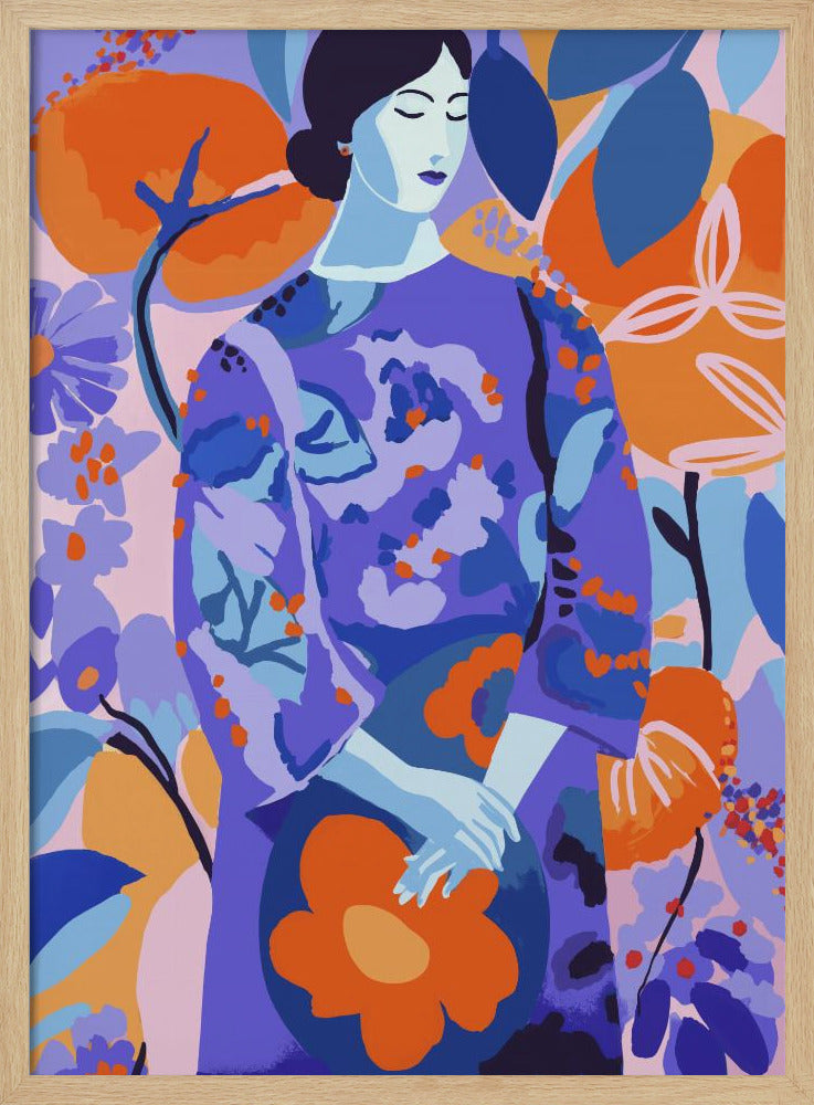 Woman In Flower Garden | Poster
