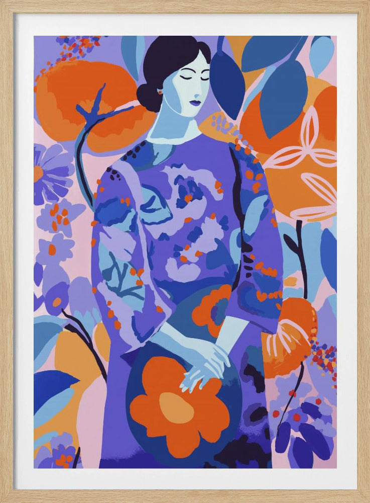 Woman In Flower Garden | Poster