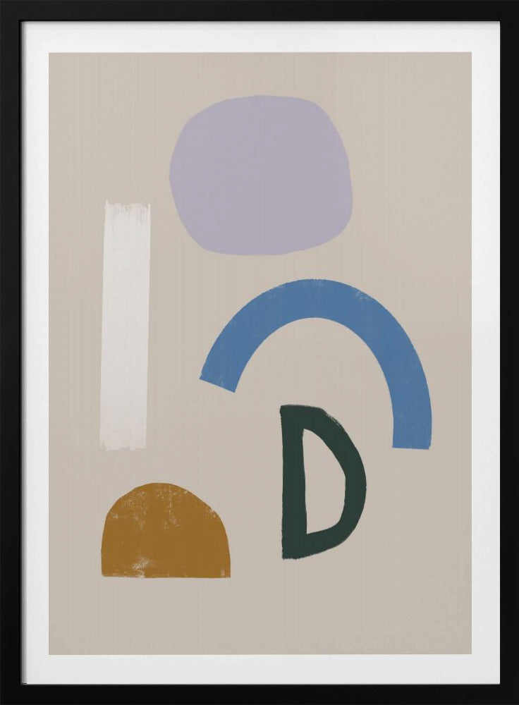 Minimalist Shapes in Muted Colors | Poster