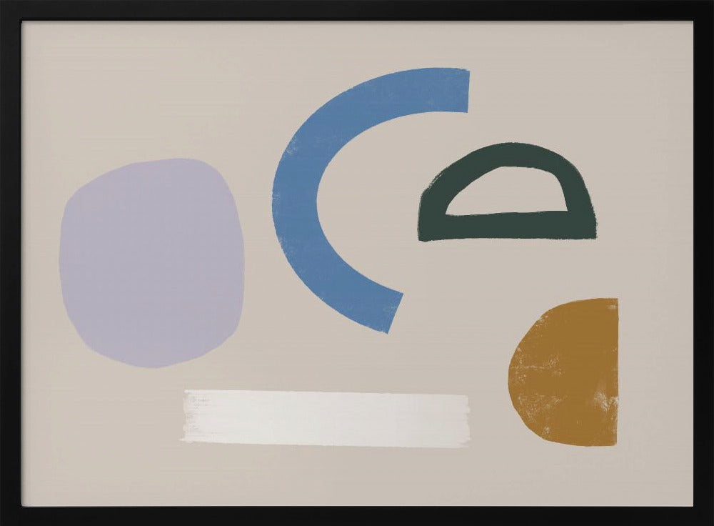 Minimalist Shapes in Muted Colors | Poster