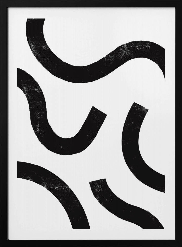 Curved Monochrome Paths | Poster