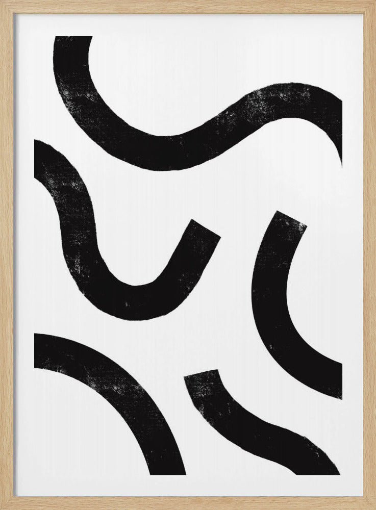 Curved Monochrome Paths | Poster