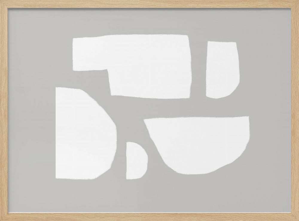 Minimalistic White Shapes | Poster