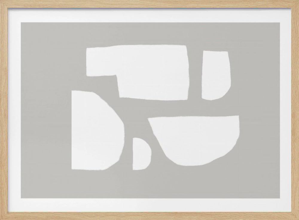 Minimalistic White Shapes | Poster