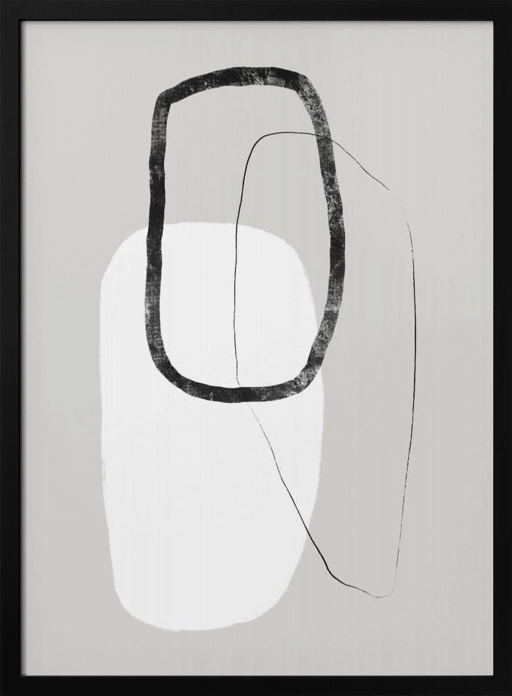 Simple Black and White Geometric Shapes | Poster
