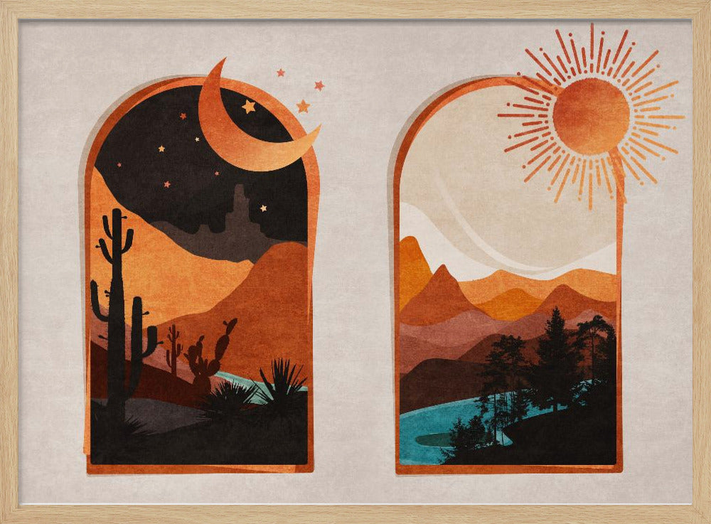 Desert's Dawn & Dusk | Poster