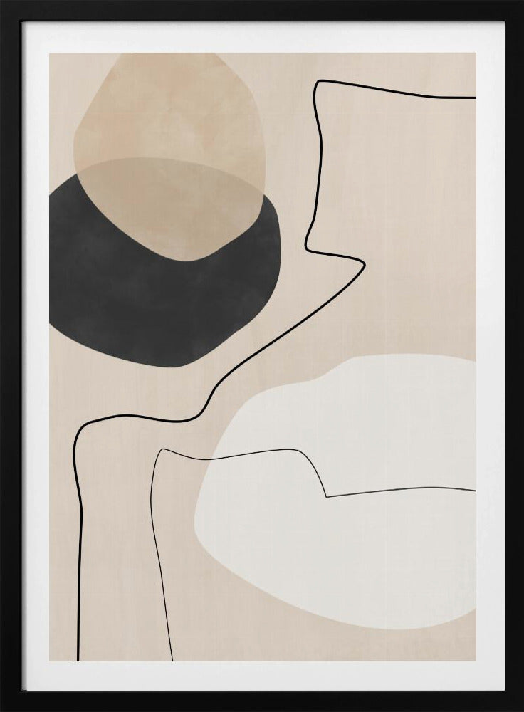 Organic Shapes & Lines Painting | Poster