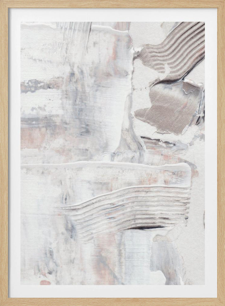 Textured Brushstrokes and Layered Neutral Tones | Poster