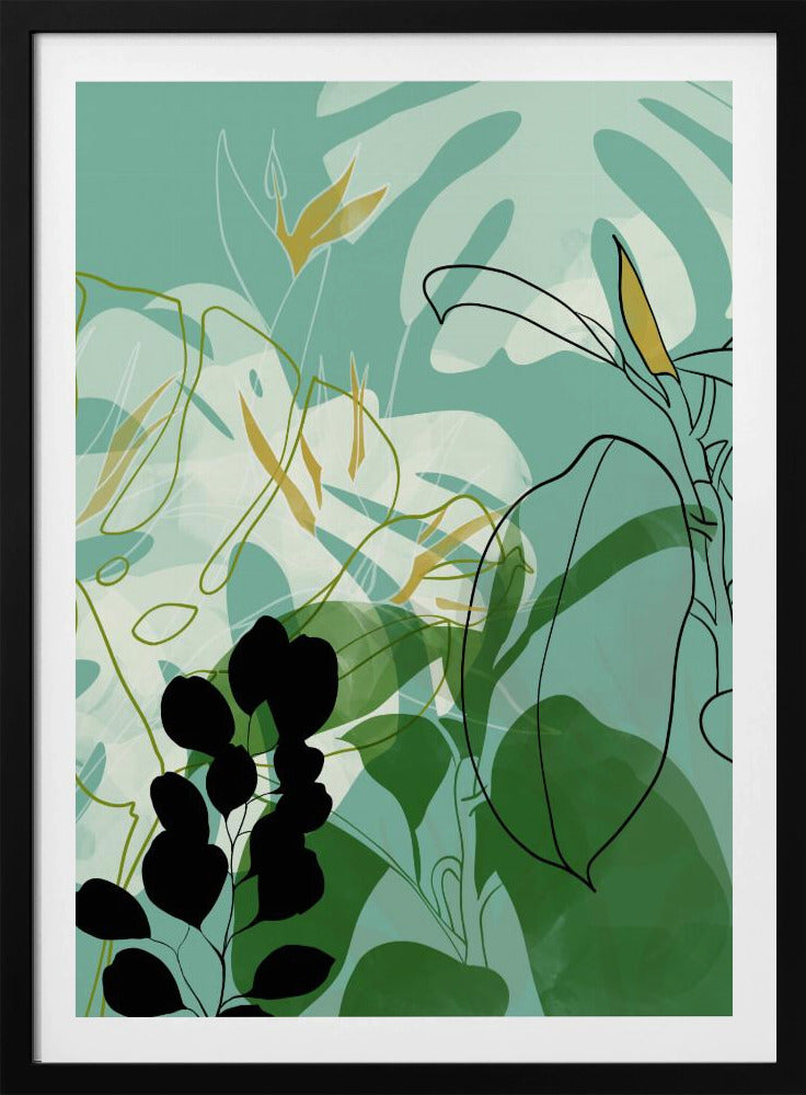 Leaves Line Boho2 | Poster